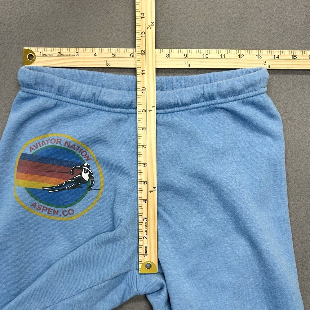 Aviator Nation Logo Sweatpants Blue Womens Size‎ XS Aspen CO Made In USA - Picture 7 of 15